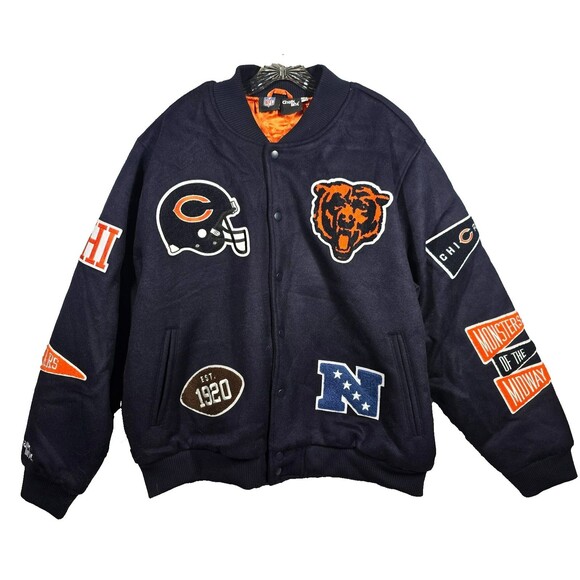 NWT Chalk Line Chicago Bears Pennant Varsity Jacket - Men's Size XXL - Picture 2 of 8